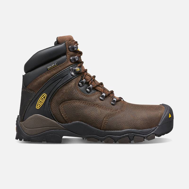 Keen Louisville 6" Steel Toe Arbeitsschuhe Herren DE-90826 Cascade Brown - Keen Herrenschuhe Braun